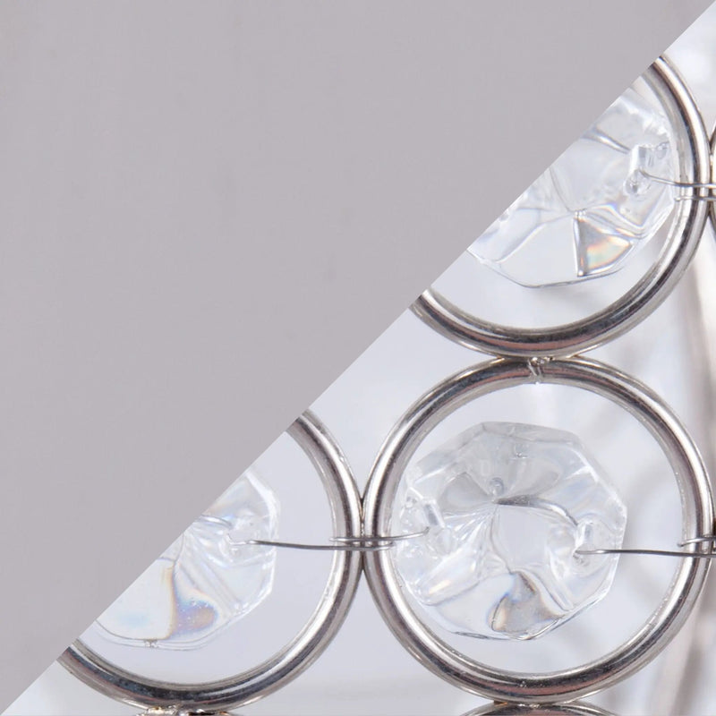 Ashland - Contemporary Table Lamp Round Clear Crystal Beads (Set of 2) - Polished Nickel by HouseOfZazla