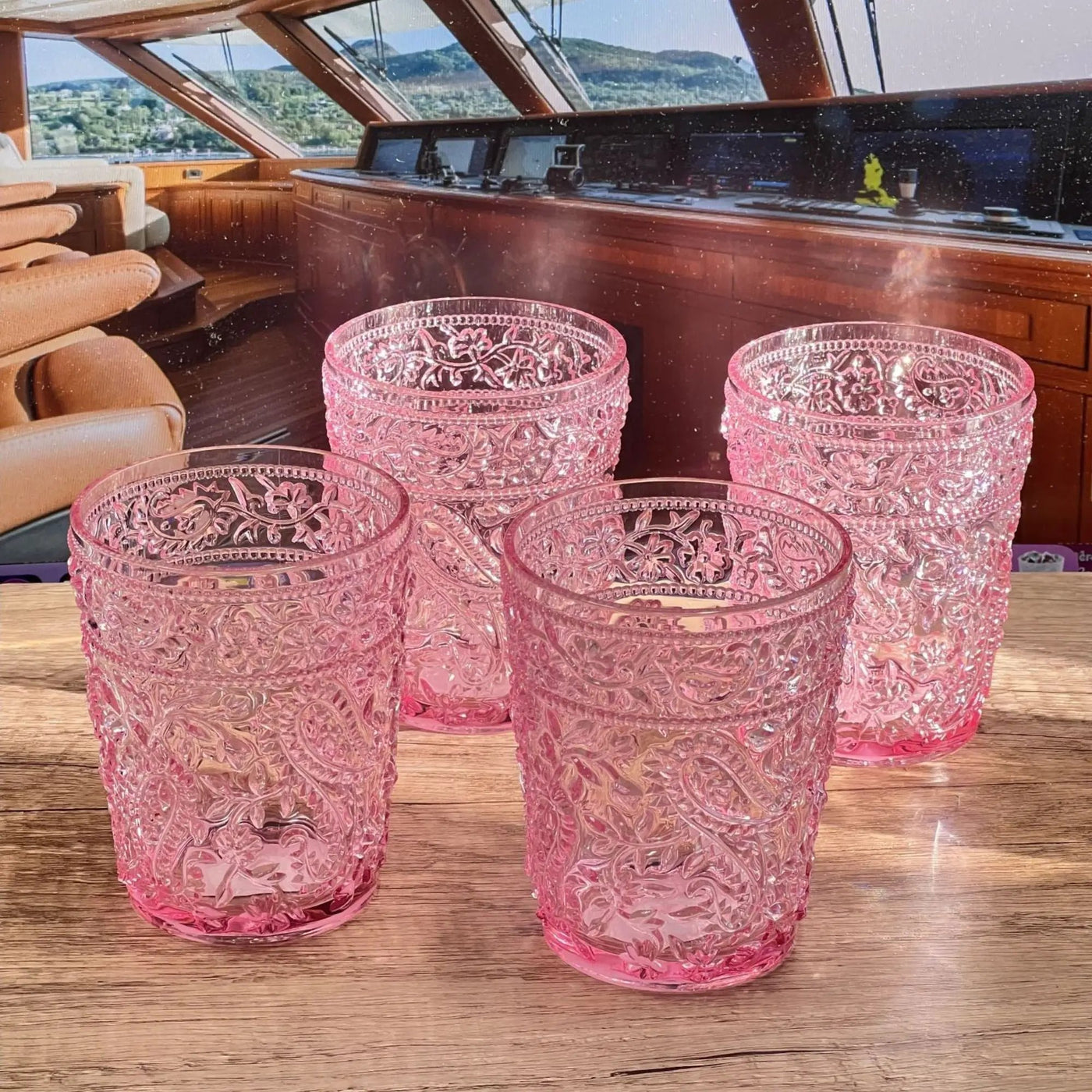 Paisley Acrylic Glasses Drinking (Set of 4) by HouseOfZazla