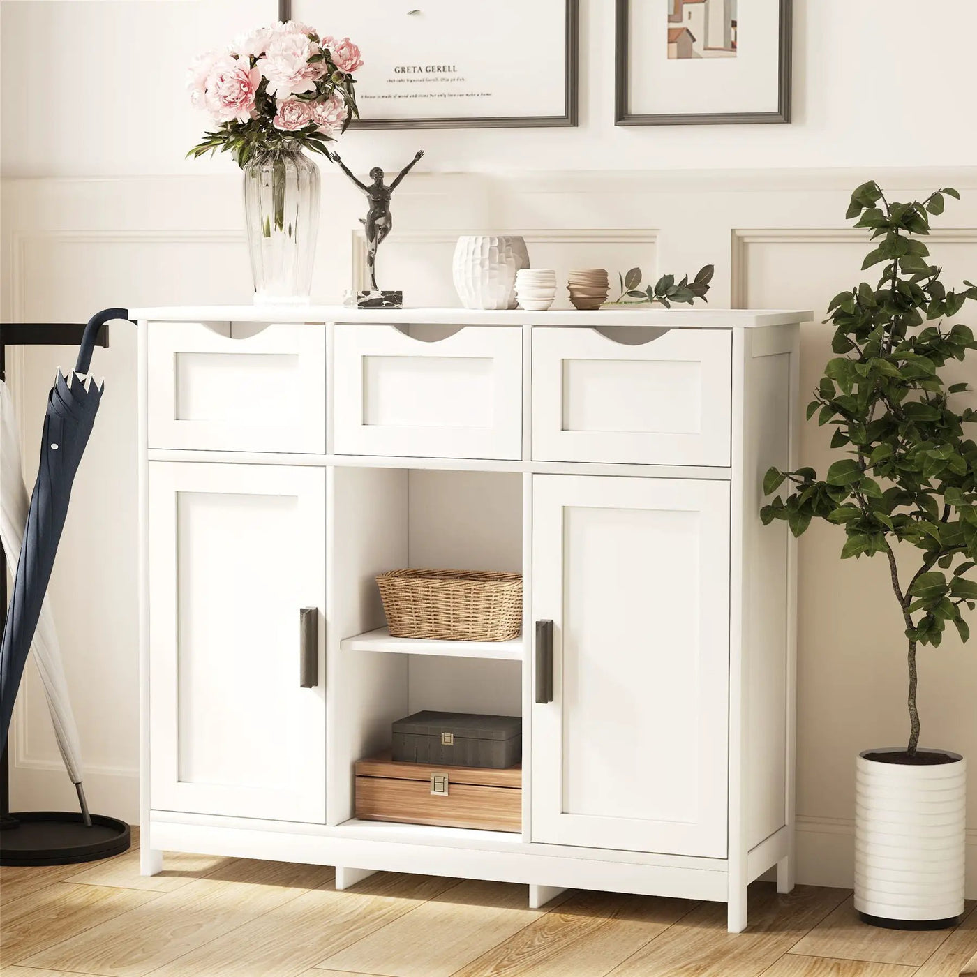 Storage Cabinets, Wooden Floor Cabinet, With Drawers And Shelves Storage Cabinets, Accent Cabinet For Living Room, Bedroom, Bathroom Furniture Home Decor by HouseOfZazla