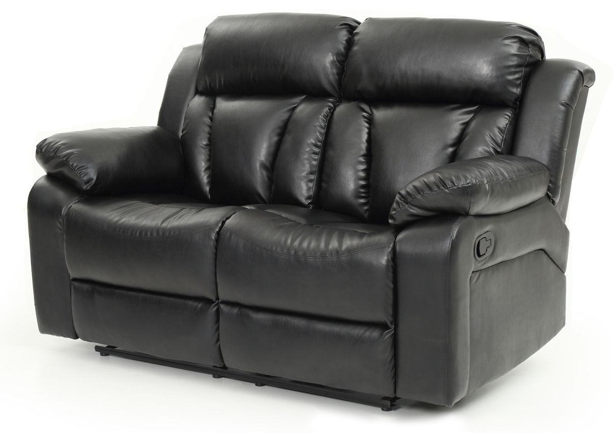 Cozy Padded Reclining Loveseat with Sturdy Construction - White, Black, or Dark Brown, photo 7 of 16