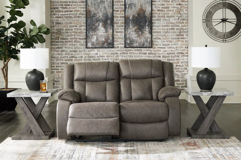 First Base - Reclining Loveseat - Gunmetal by Unique Piece Furniture
