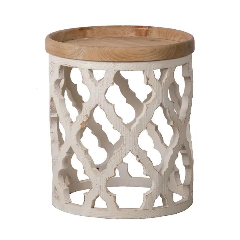 Stylish Rustic Round Wooden Table
