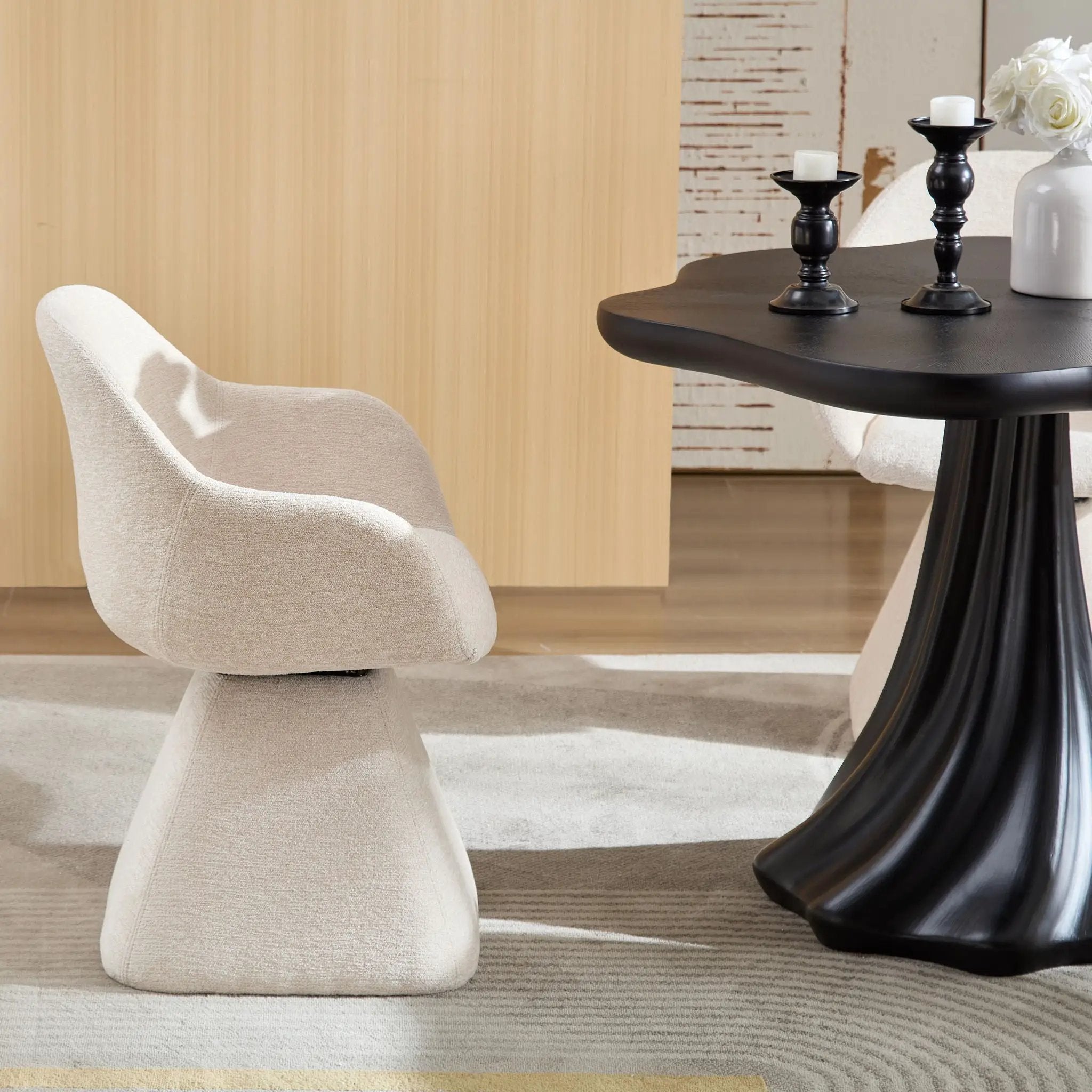 180° Rotating Accent Chair For Living Room - Beige by HouseOfZazla