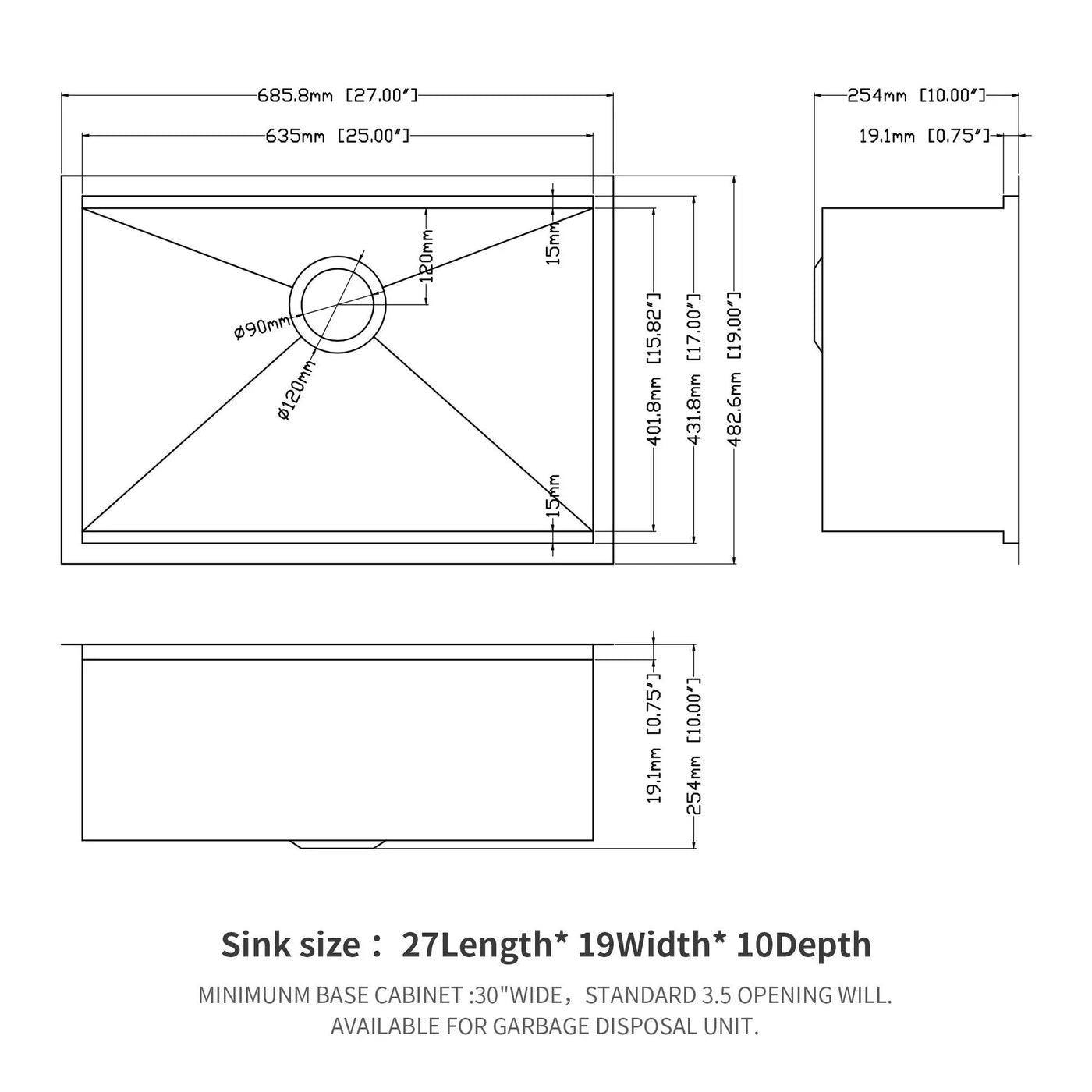 Single Bowl Undermount Workstation Kitchen Sink with Accessories by HouseOfZazla