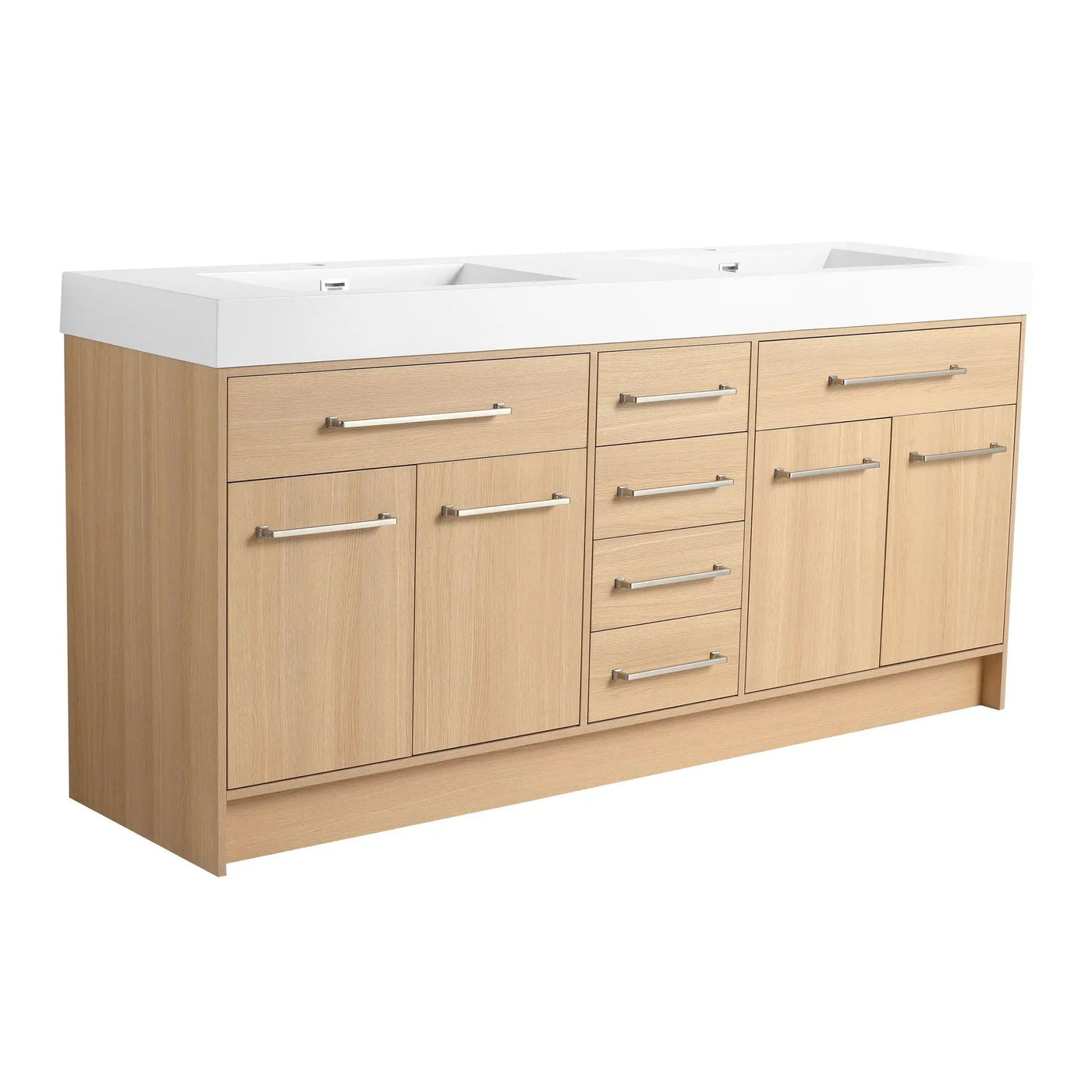 Freestanding Bathroom Vanity With Resin Sink, Soft-Closing Doors And Drawers by HouseOfZazla
