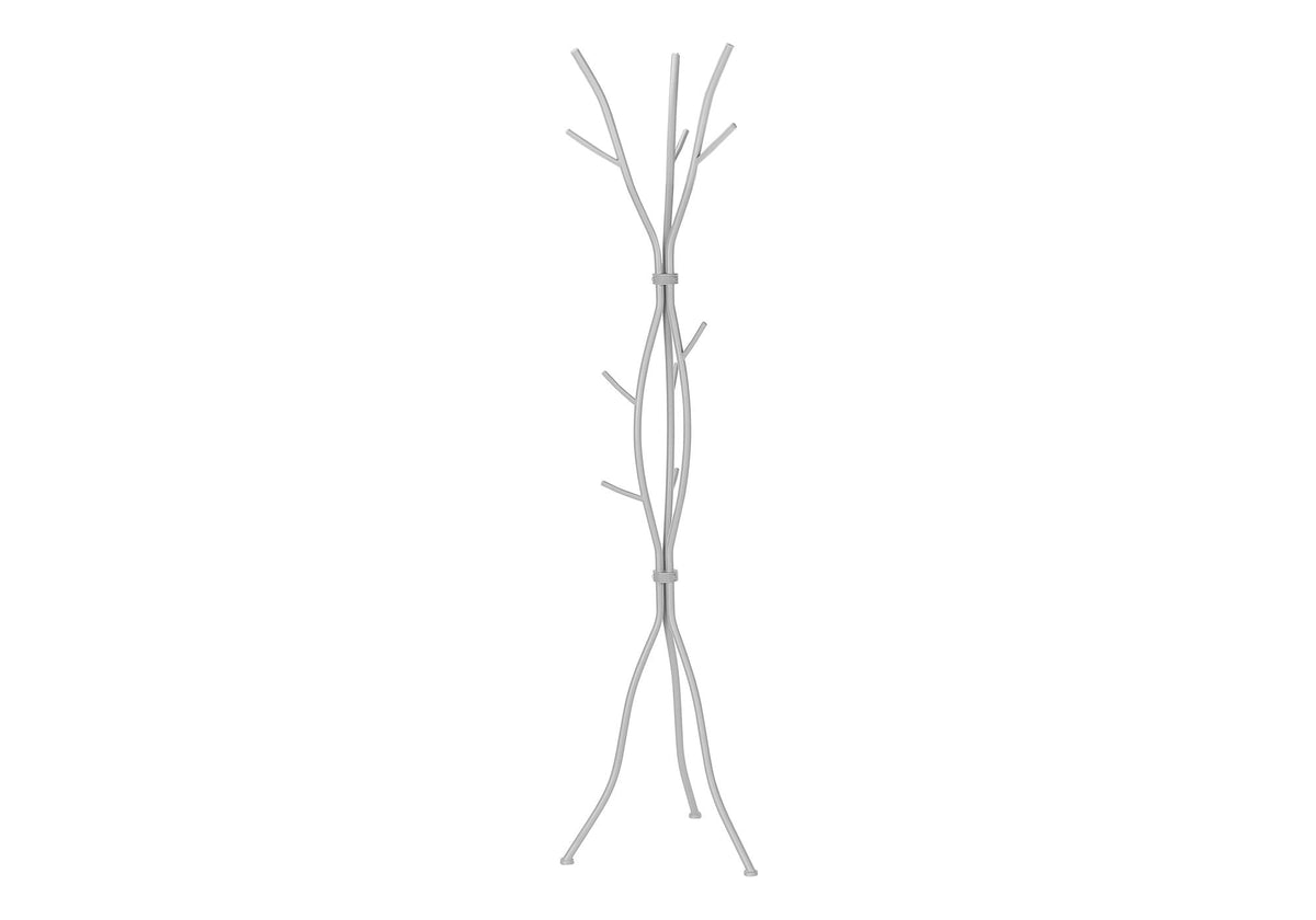 Freestanding Coat Rack Hall Tree with 11 Hooks - Metal - Black, Gray, or White, photo 5 of 12