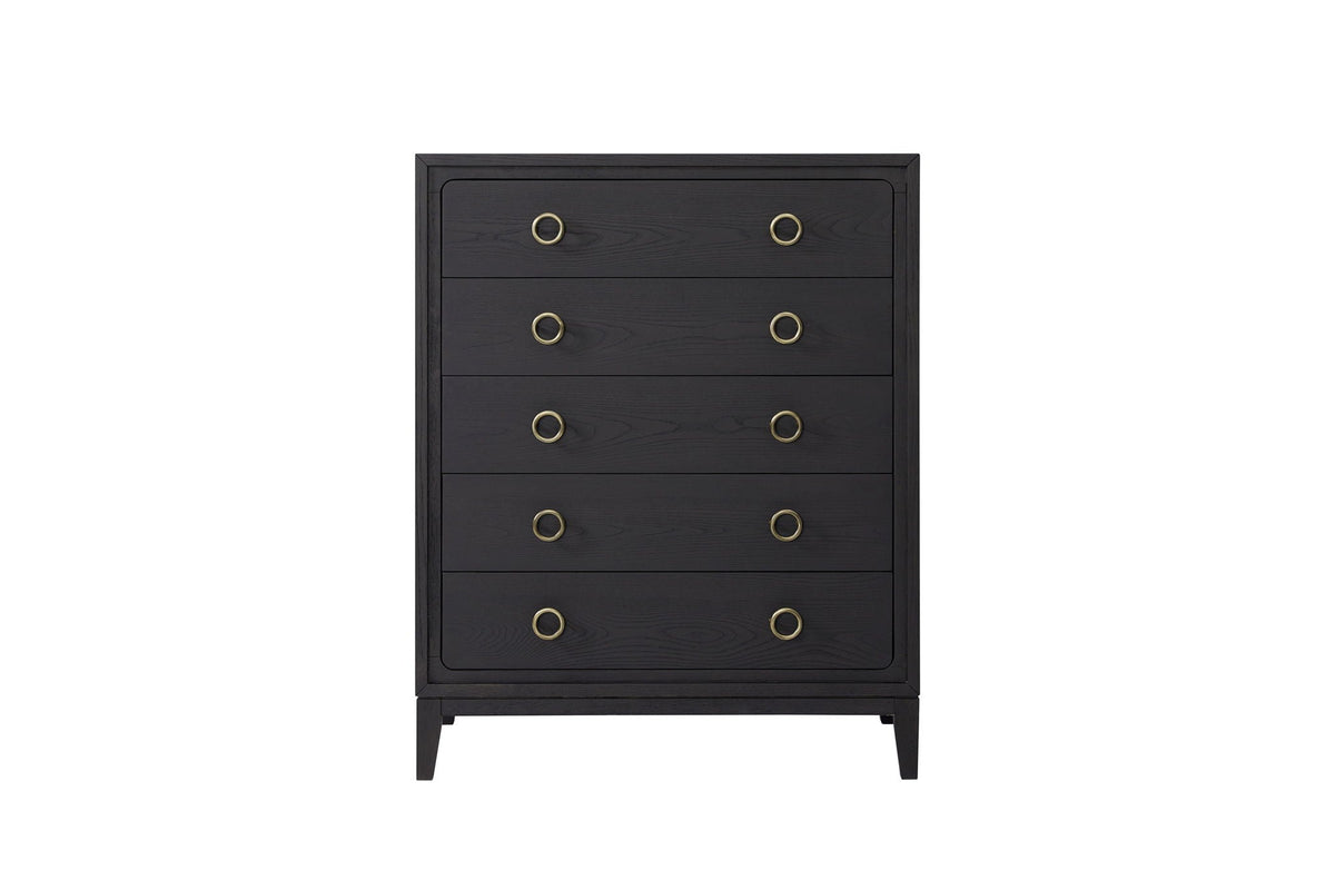 5 Drawer Chest Ample Storage with Cedar & Felt-Lined Drawers - Black or Light Brown, photo 2 of 14