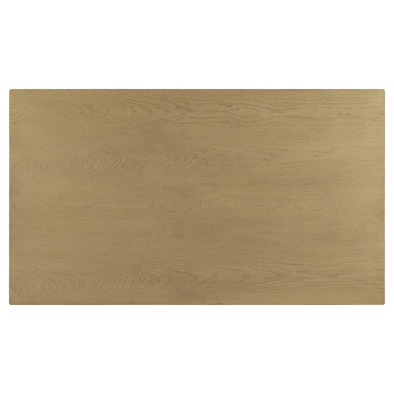 55.1' Wood Coffee Table with Black Legs and Open Storage Shelves by HouseOfZazla