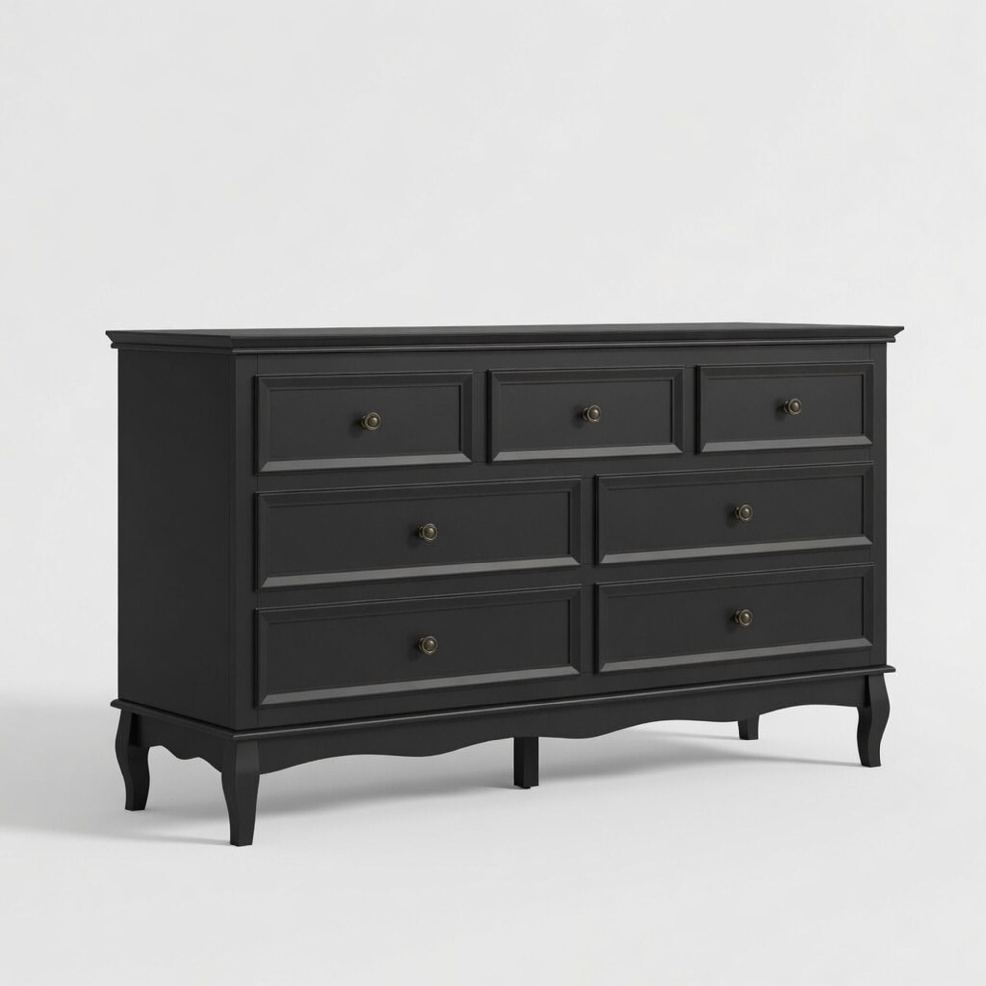 7 Drawer Dresser, Storage Chest - Black by HouseOfZazla