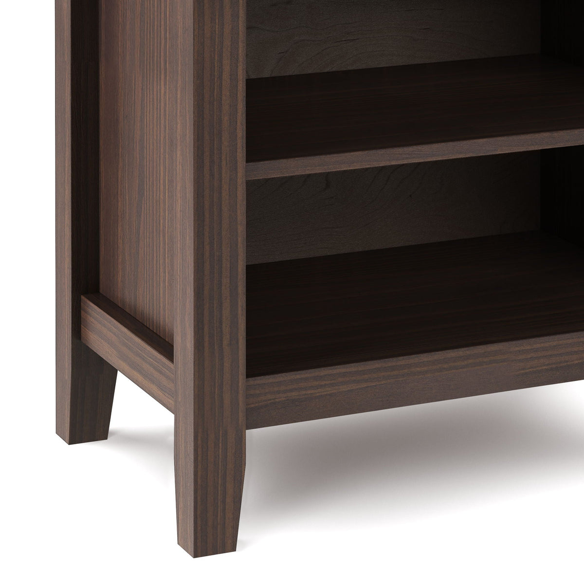 Warm Walnut Brown Bedside Table with Drawer and Shelf - Dark Brown, photo 3 of 7