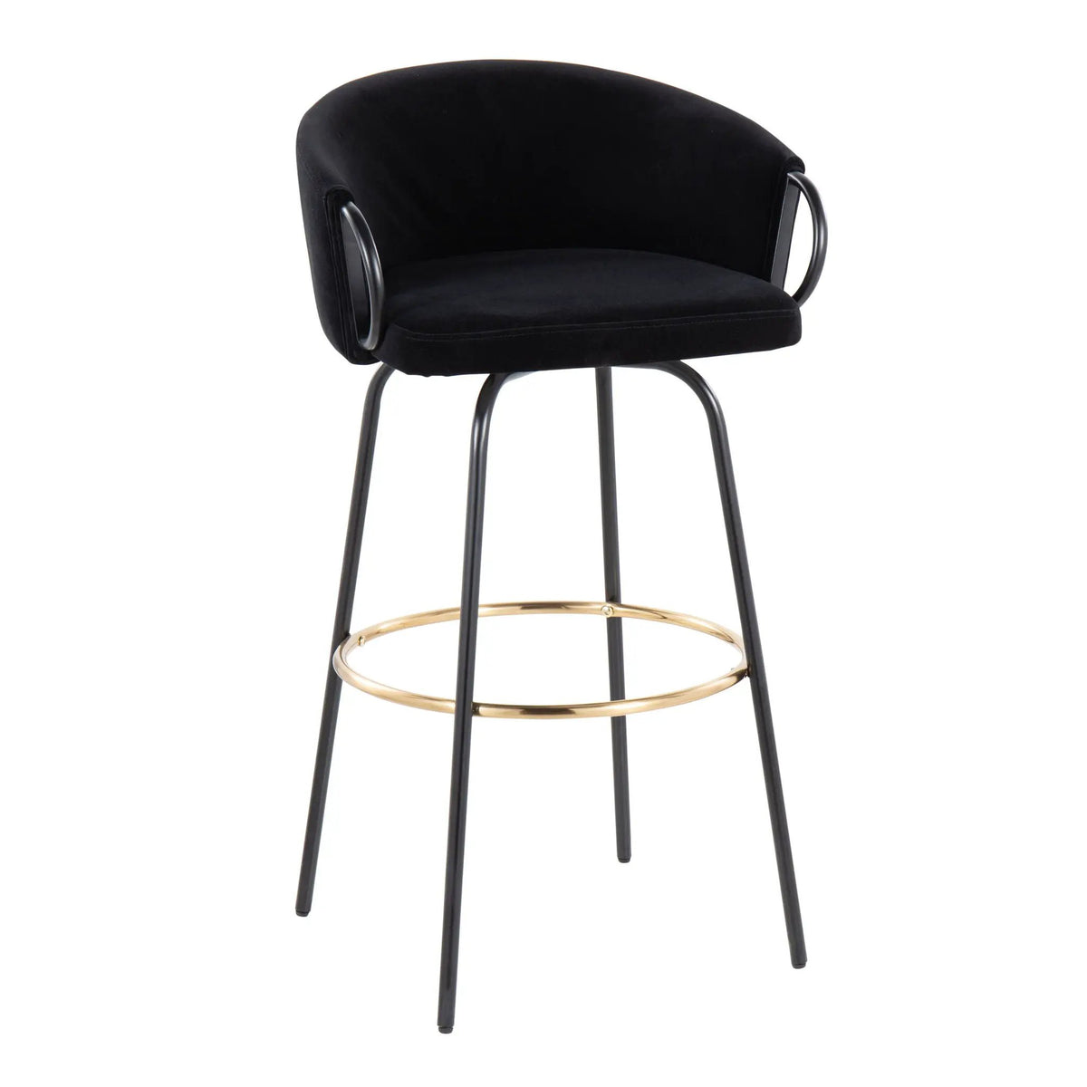 Claire - Contemporary / Glam Barstool With Footrest (Set of 2) by HouseOfZazla