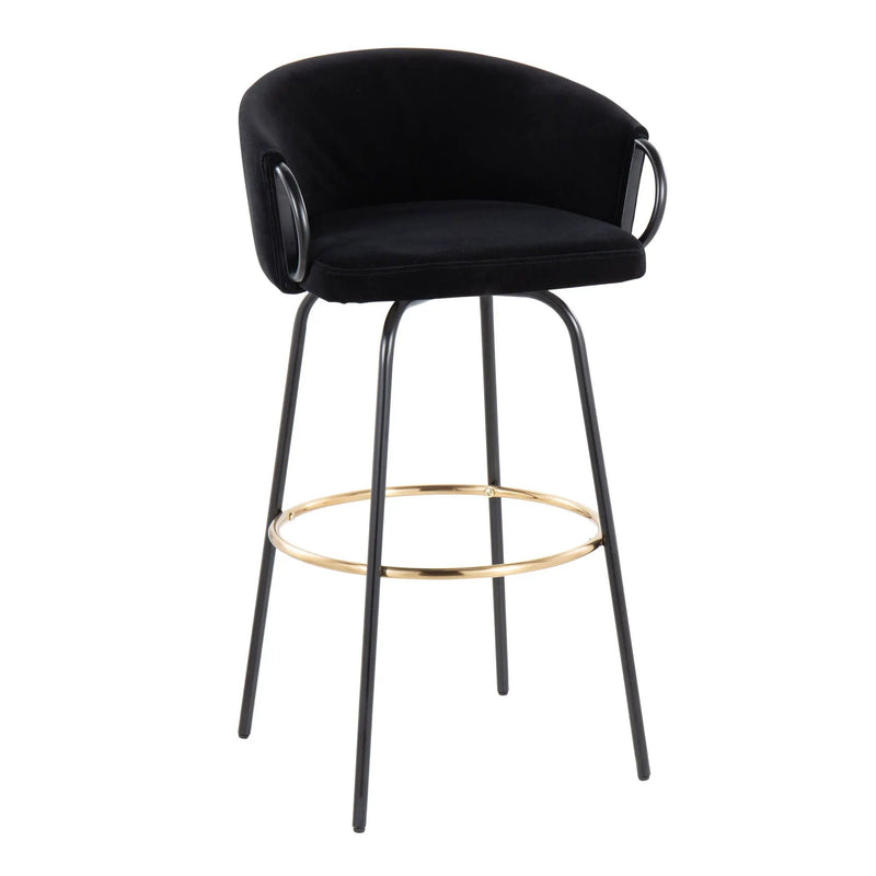 Claire - Contemporary / Glam Barstool With Footrest (Set of 2) by Unique Piece Furniture