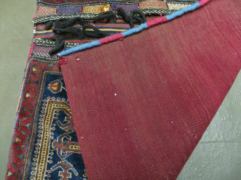 3' X 4.5' Antique Handmade Turkish Tribal Wool Rug Double Saddle Bag Nice by Jewel Rugs