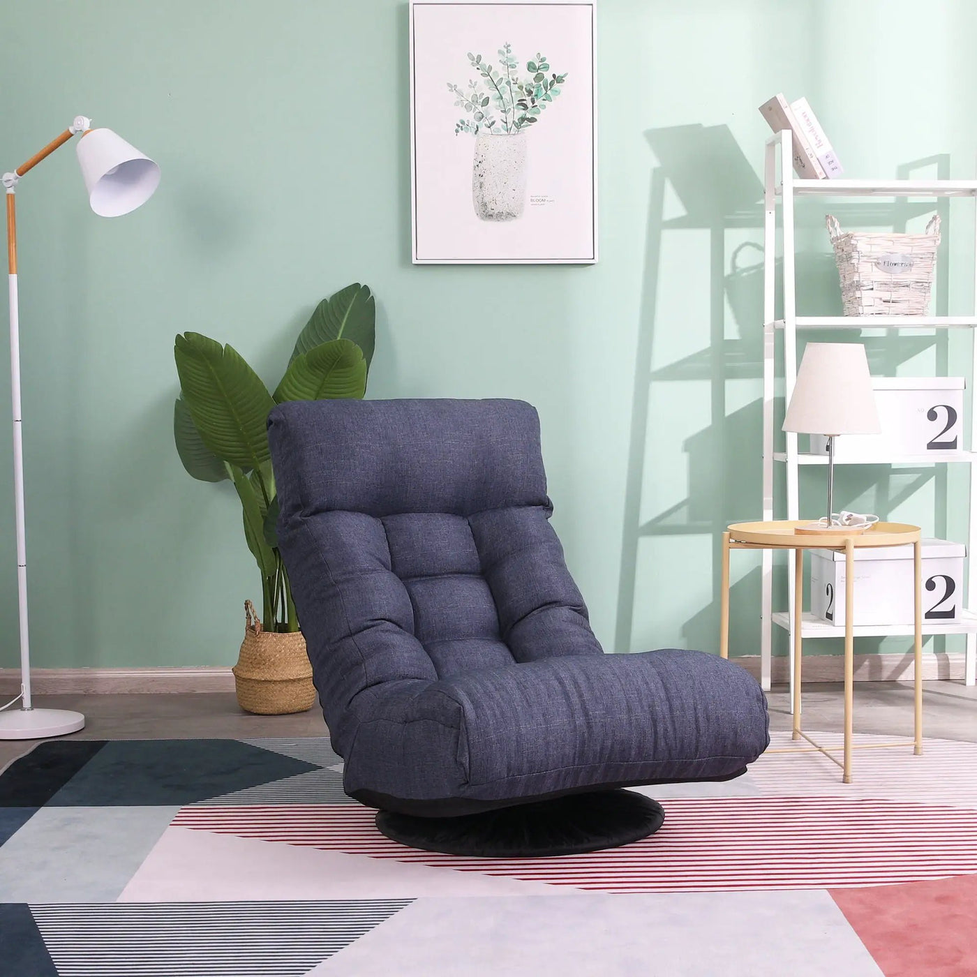 Adjustable Japanese Reclining Floor Chair Sofa With Metal Frame For Living Room by HouseOfZazla