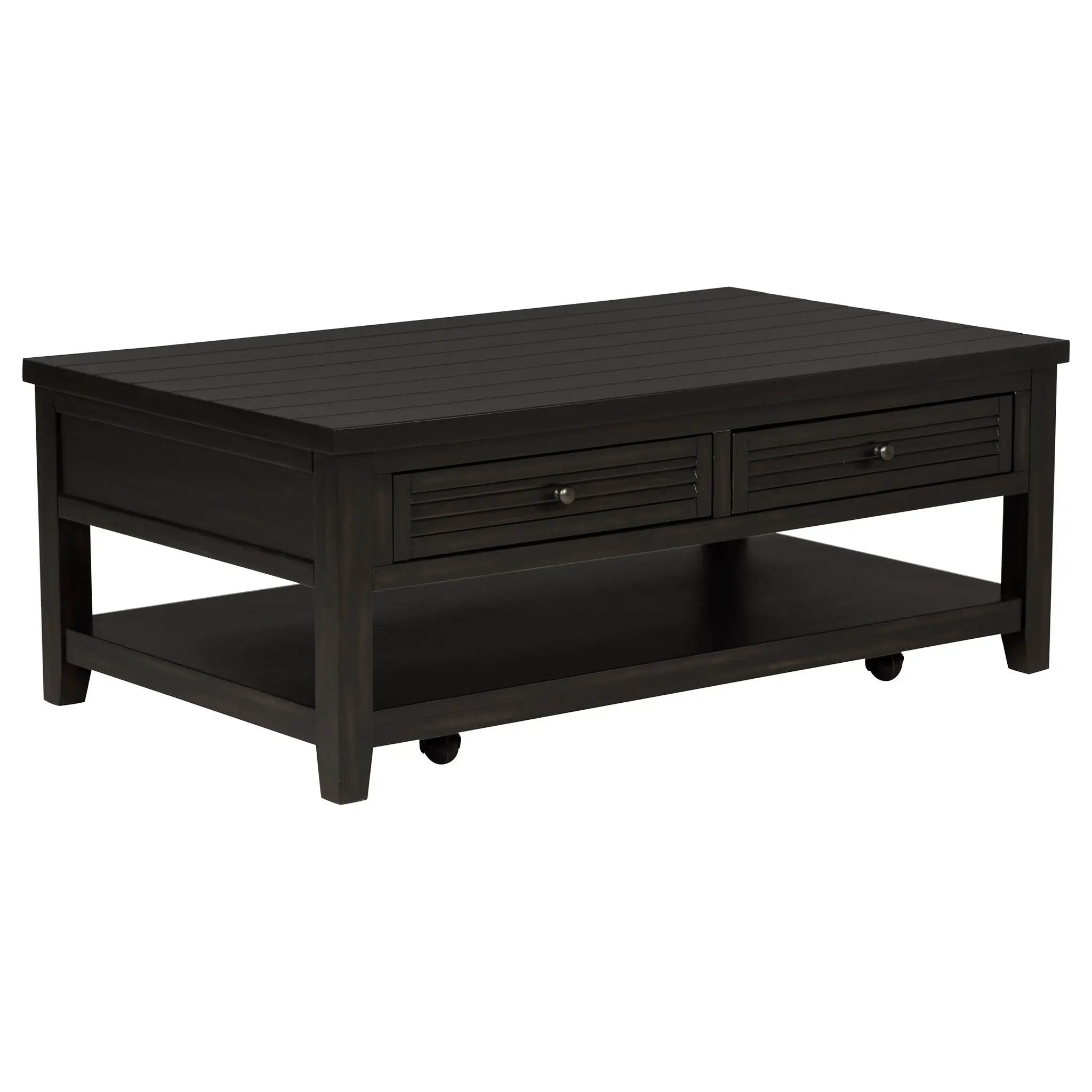 Concord 2-drawer Rectangular Coffee Table Distressed Java by Unique Piece Furniture