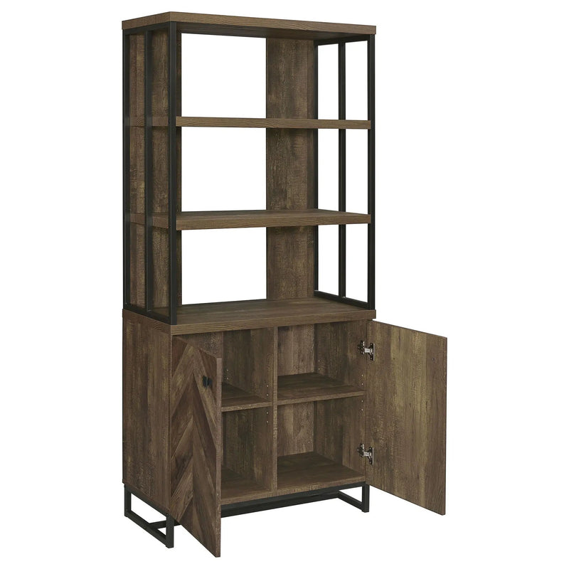 Millbrook 71-inch 2-door Storage Bookshelf Rustic Oak by Unique Piece Furniture