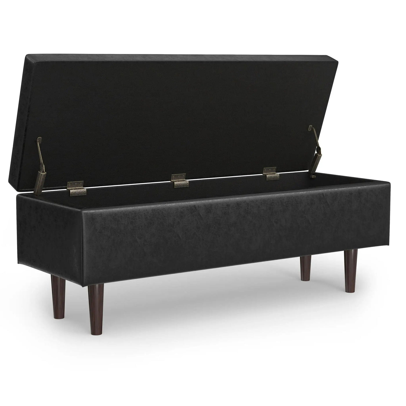 Shay - Large Square Coffee Table Storage Ottoman Mid-Century Style by HouseOfZazla