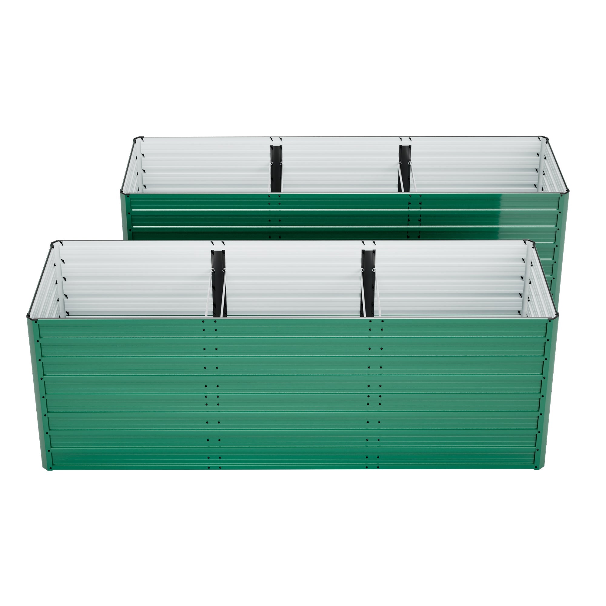 2-Pack 93.7" x 31.5" x 32.3" Raised Garden Bed with Ergonomic No-Bend Design by HouseOfZazla