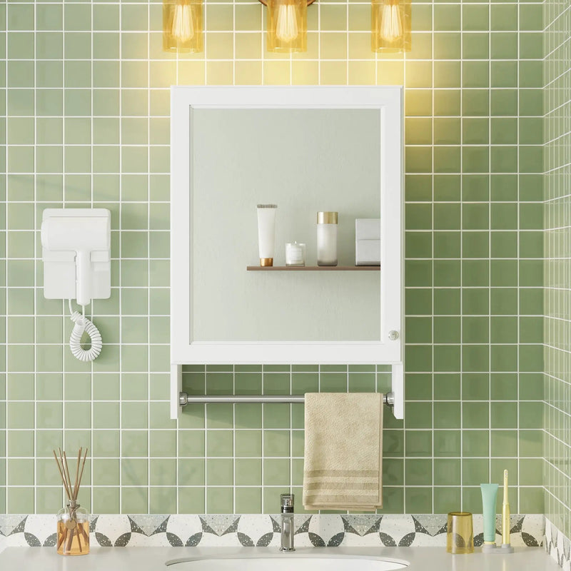 3 in 1 Wall Mounted Bathroom Mirror Cabinet with Adjustable Shelf by HouseOfZazla