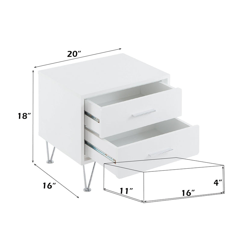 Deoss - Accent Table - White by HouseOfZazla