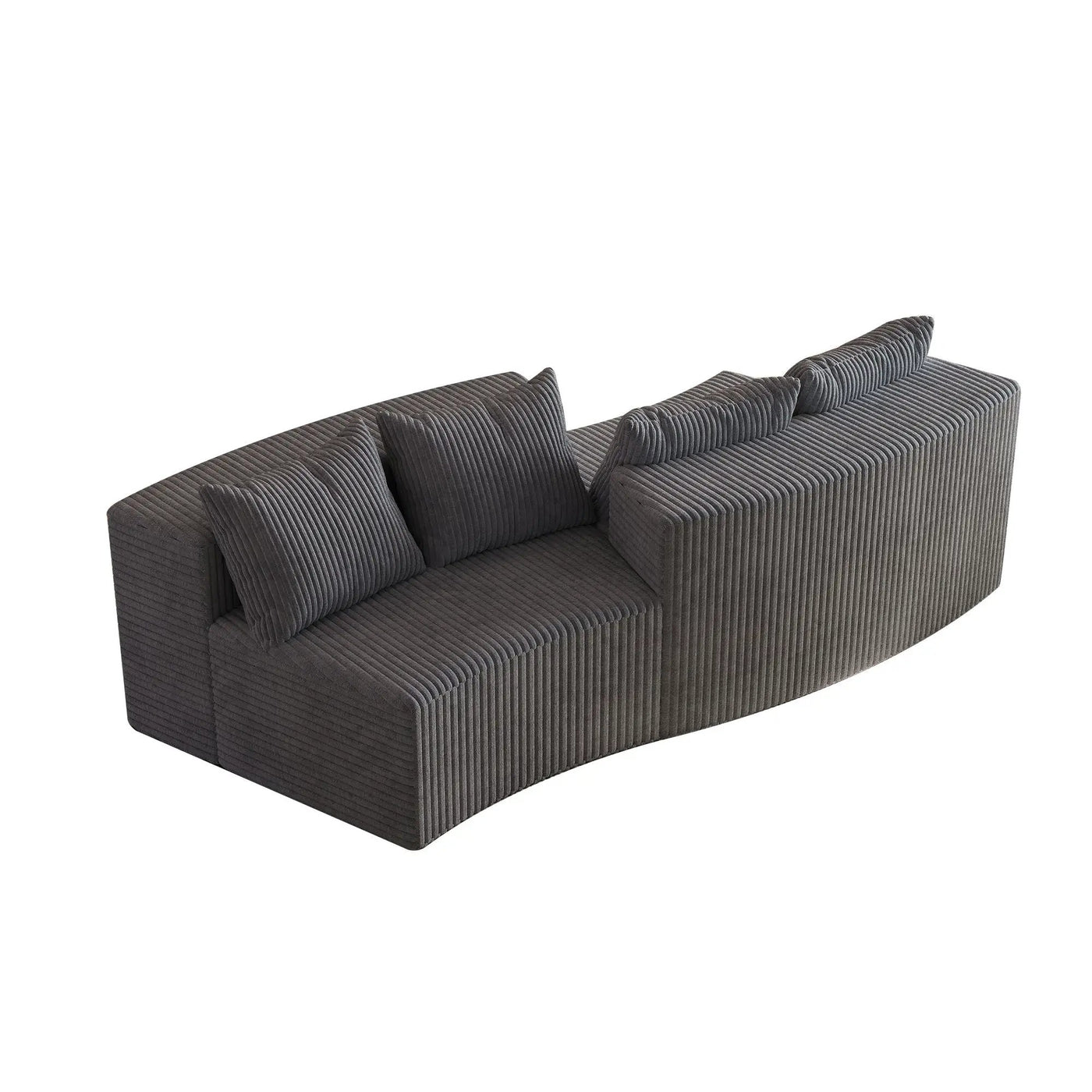 Curved Sectional Sofa With 4 Pillows, Modular Semi Circular Design by HouseOfZazla