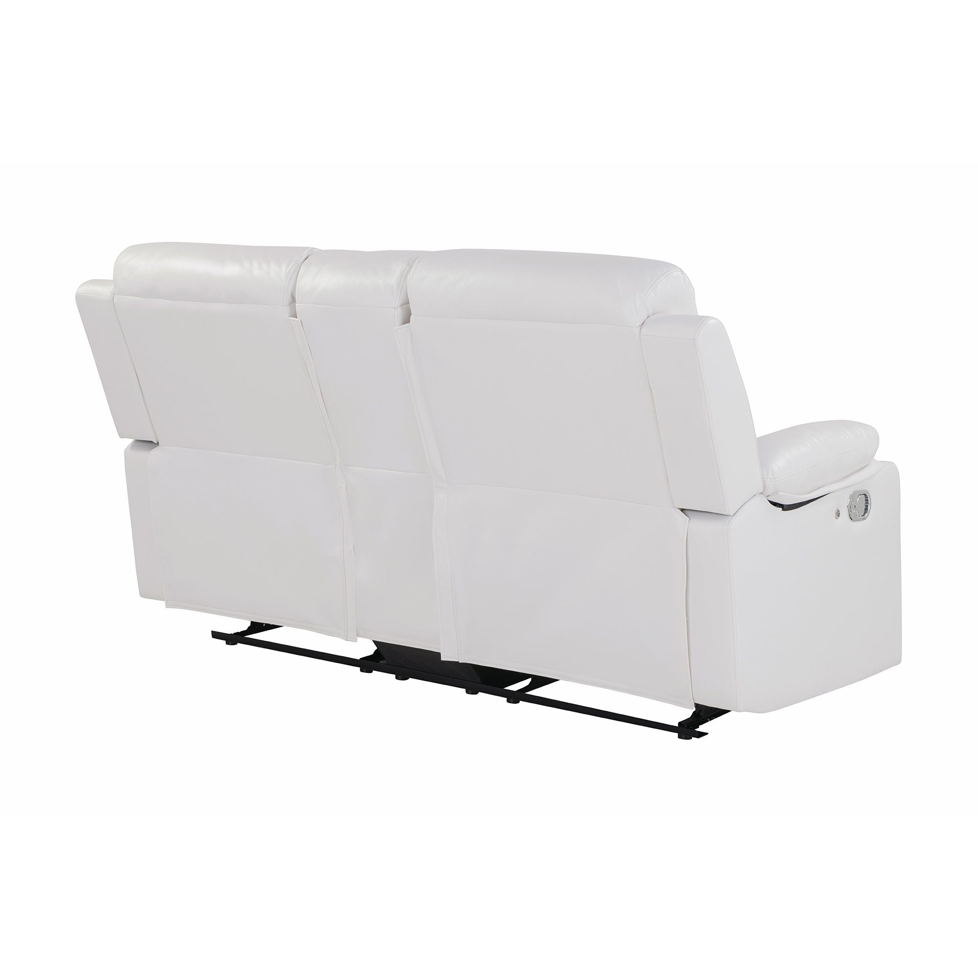 Blanche - Console Reclining Loveseat With LED Lights And Speakers by HouseOfZazla