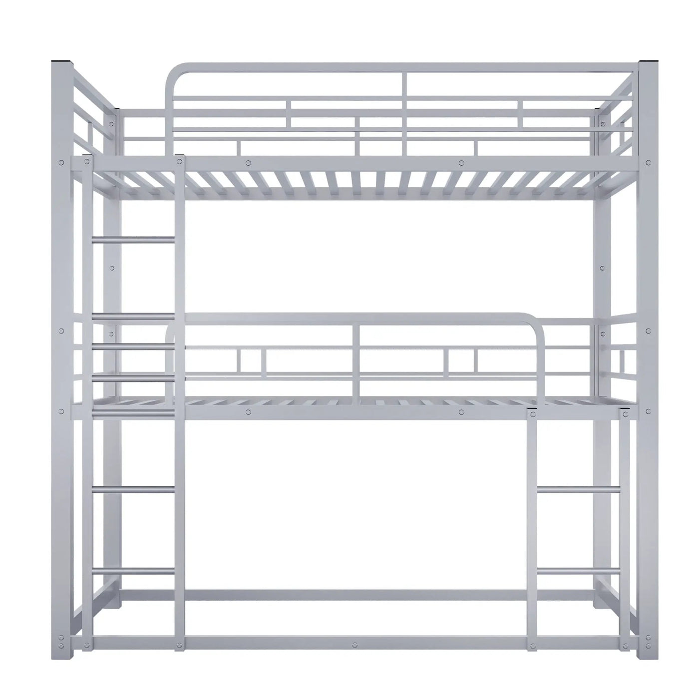 Triple Bunk Bed With Sturdy Construction And Space Saving Design by HouseOfZazla