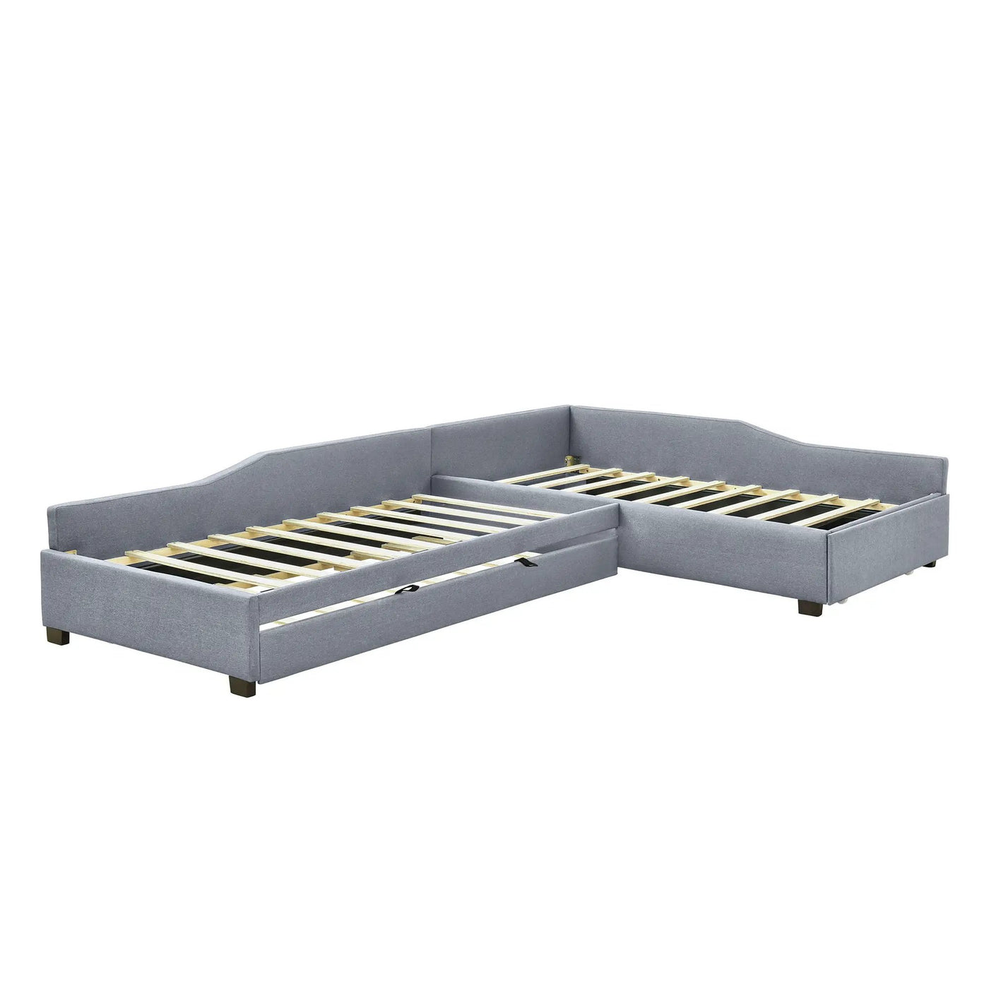 Upholstered Double Daybed With Trundle And Drawer by HouseOfZazla