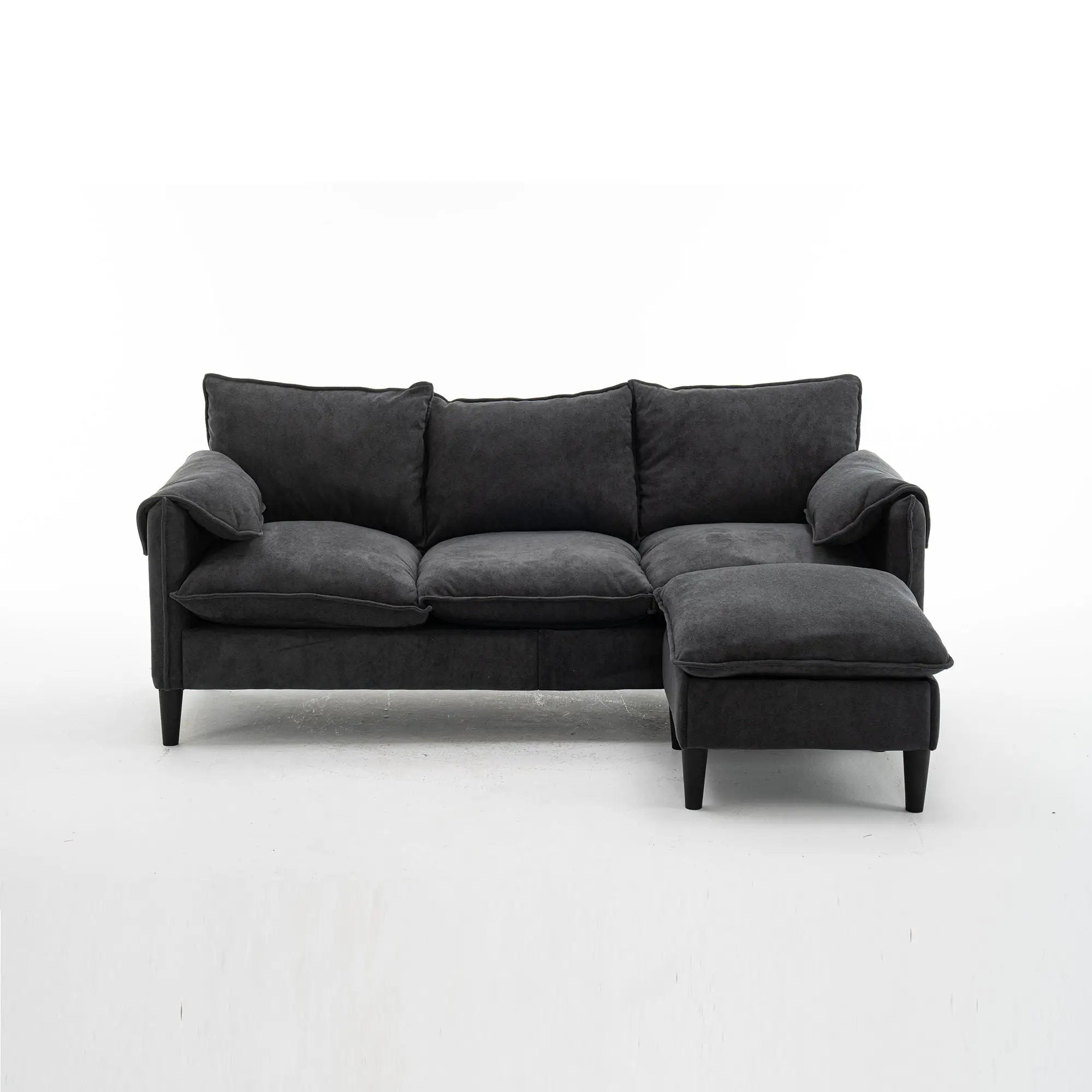 Convertible Combination Sofa With Footstools With Storage by HouseOfZazla