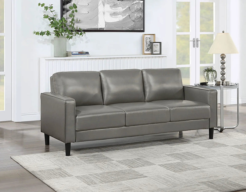 Ruth Upholstered Track Arm Sofa Grey by Unique Piece Furniture