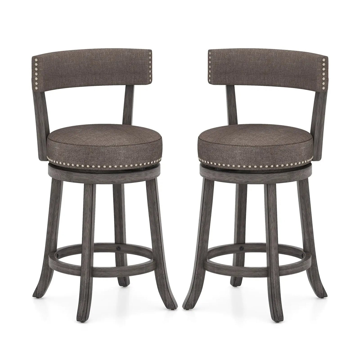 Counter Height Swivel Bar Stools Set of 2 - 24 & 29 Inch by DirectDeals