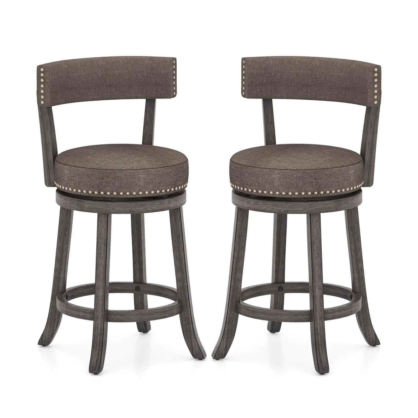 Counter Height Swivel Bar Stools Set of 2 - 24 & 29 Inch by DirectDeals