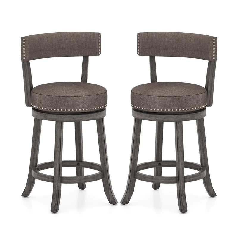 Counter Height Swivel Bar Stools Set of 2 - 24 & 29 Inch by DirectDeals