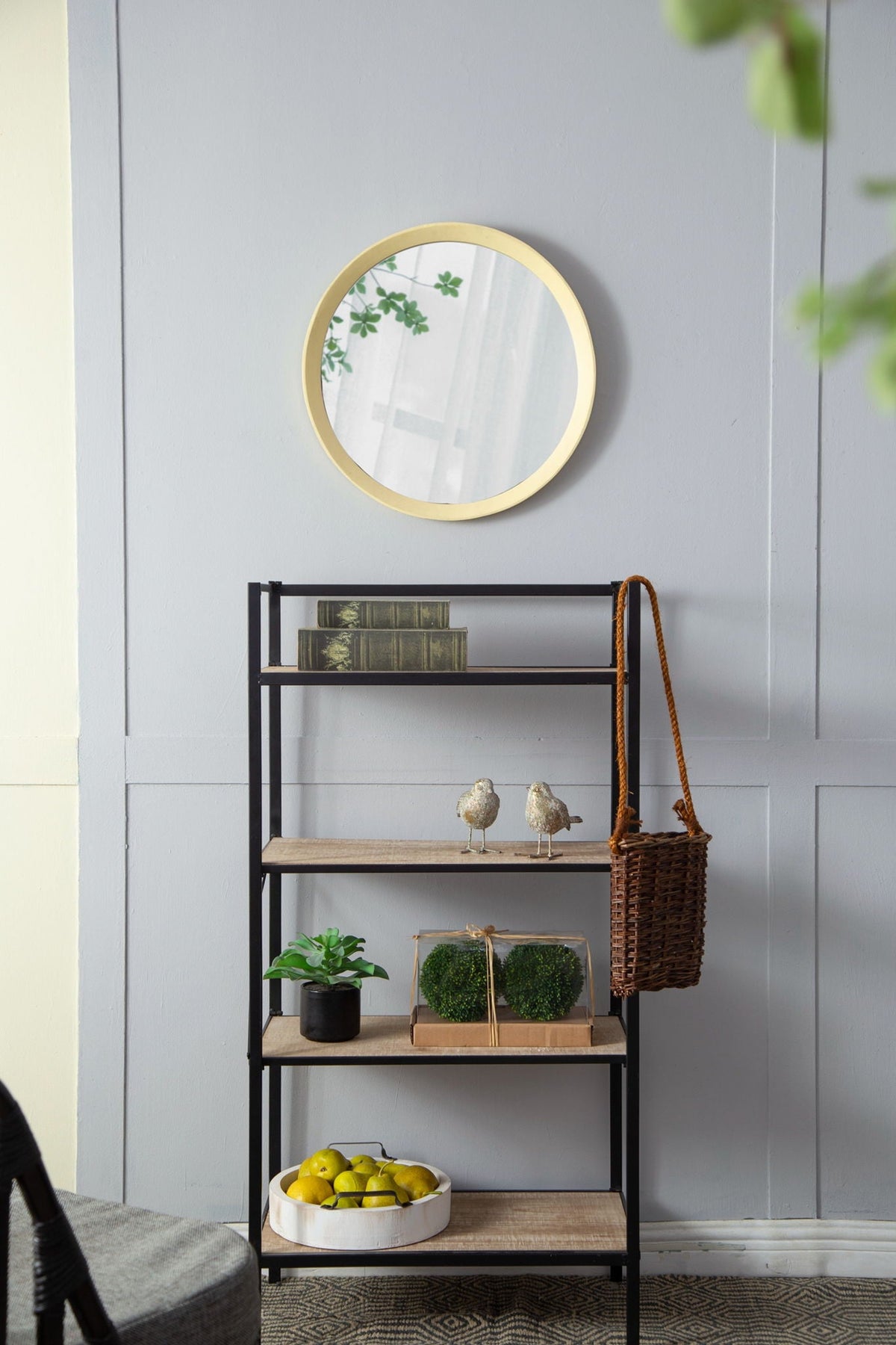 Transitional Mango Wood Wall Mirror with Frame - Multiple Colors, photo 21 of 40
