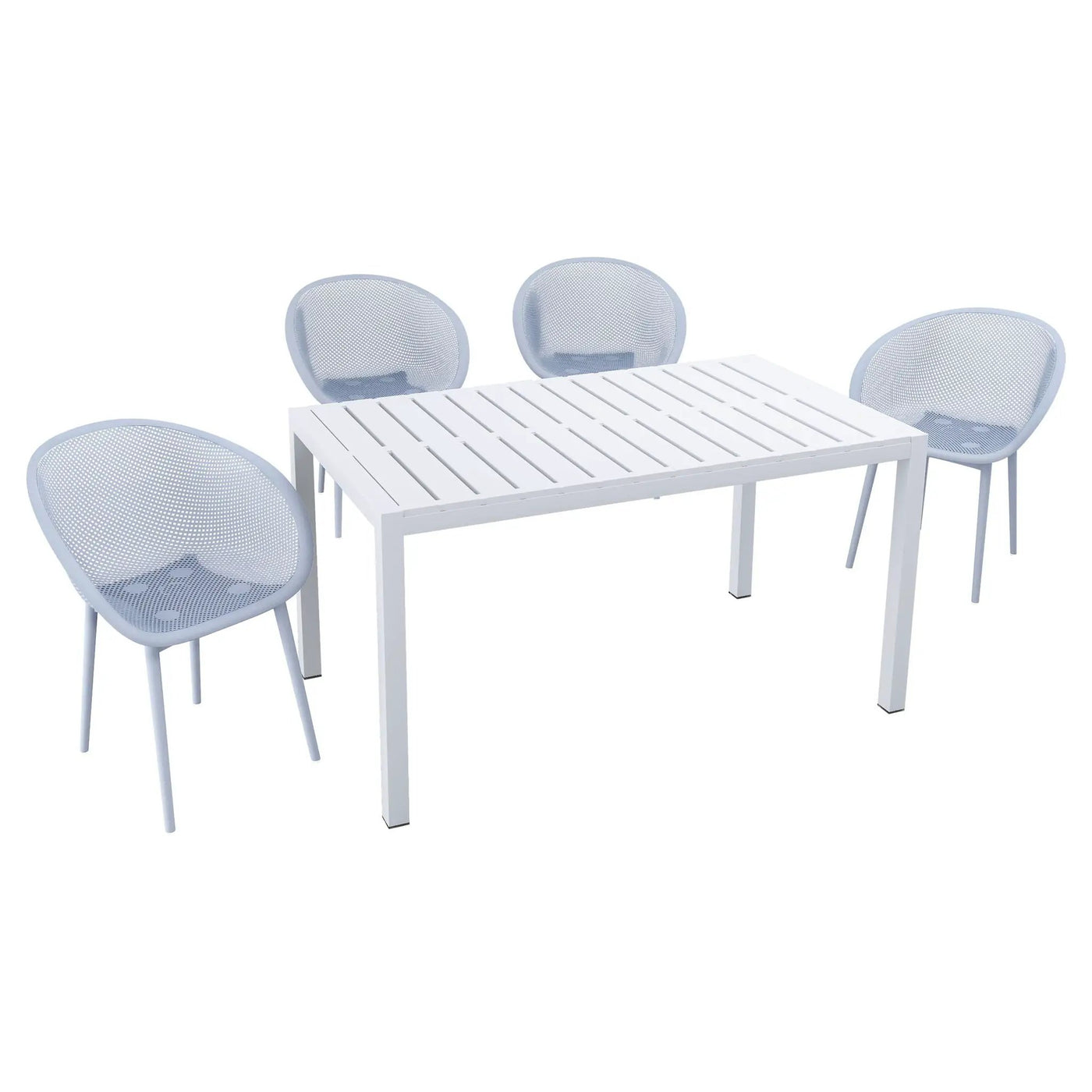 4 Pack Lounge Chair Set With Long Table by Unique Piece Furniture