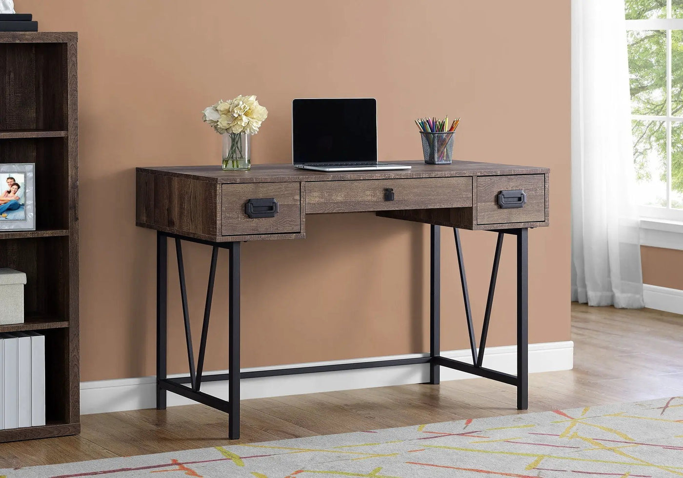 Computer Desk For Home Office, Laptop, Storage Drawers, Transitional by HouseOfZazla