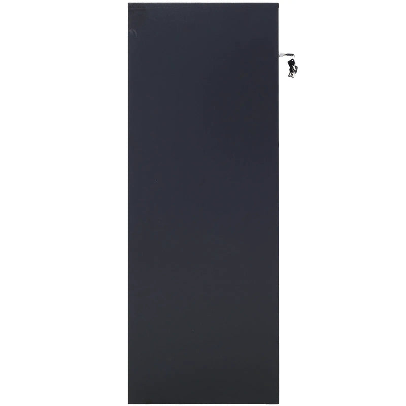 Large Steel Freestanding Floor Parcel Package Drop With Locking Letterbox Drop Mail Box With Multi Compartments - Black by HouseOfZazla