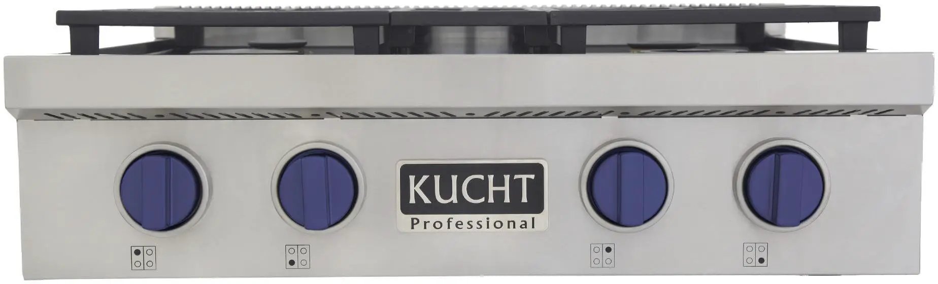 Kucht 30" 4 Burners Stainless Propane Cooktop KFX309T/LP-B by Farmhouse Kitchen and Bath