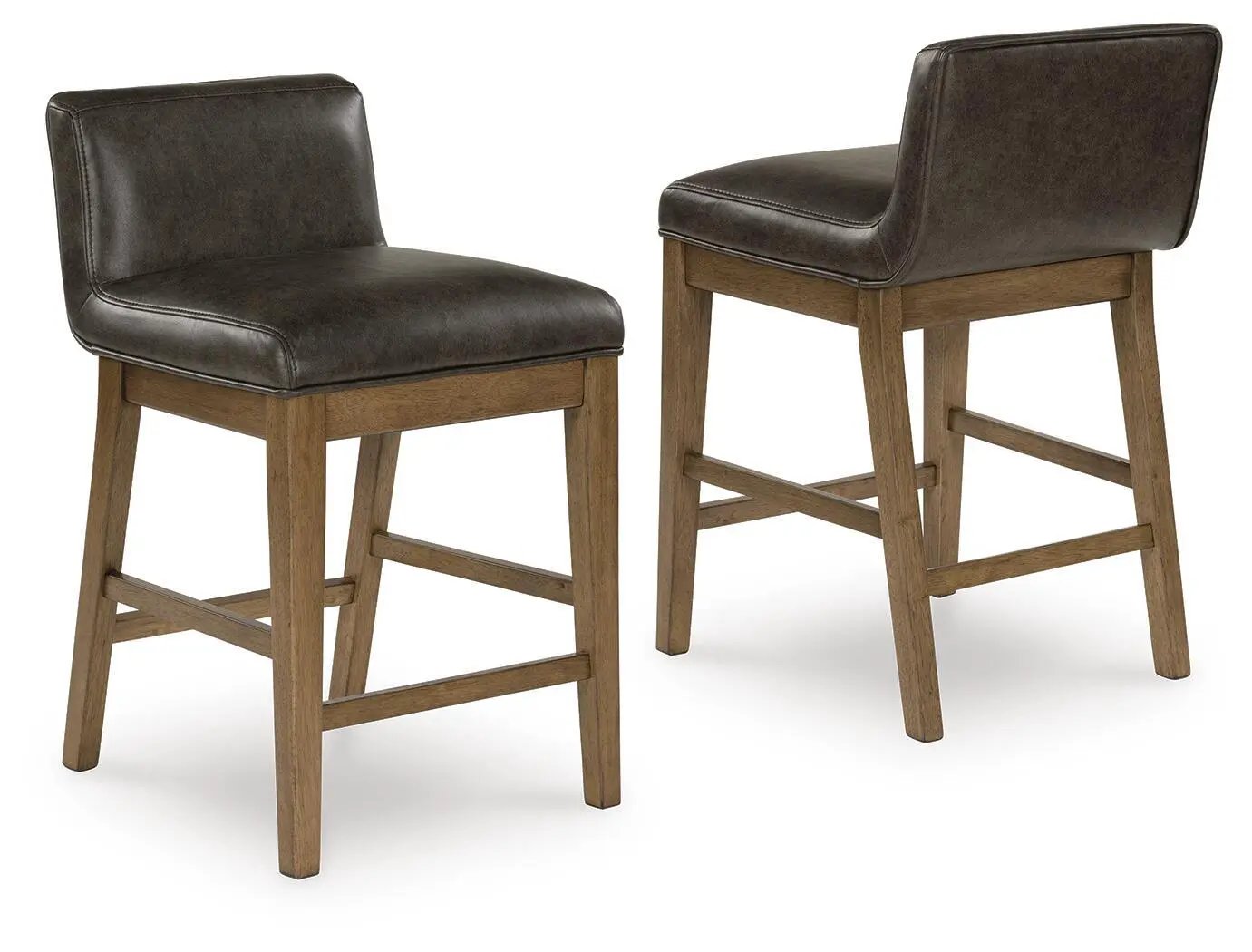 Cabalynn - Upholstered Barstool (Set of 2) - Two-tone Brown by Unique Piece Furniture