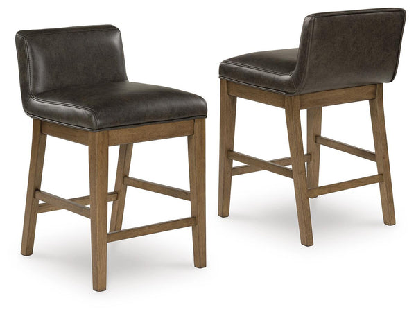 Cabalynn - Upholstered Barstool (Set of 2) - Two-tone Brown, photo 2 of 7
