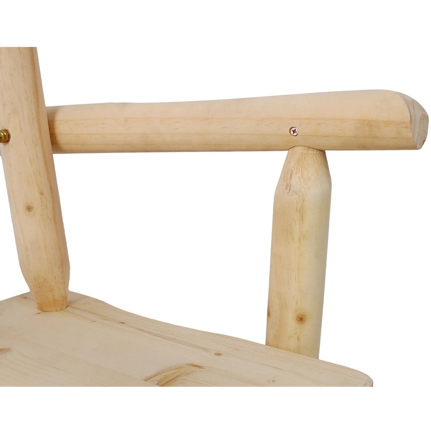 Rustic Bar Stool, Fir Wood Construction, Wide Armrest by HouseOfZazla