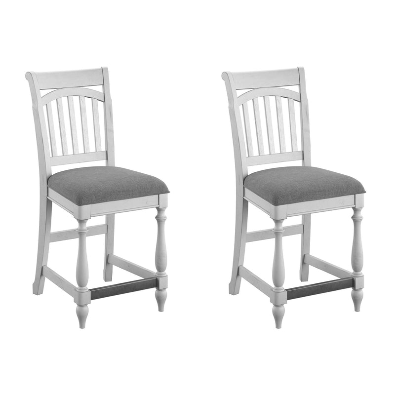 Slat Back Barstools (Set of 2) - Gray by Unique Piece Furniture