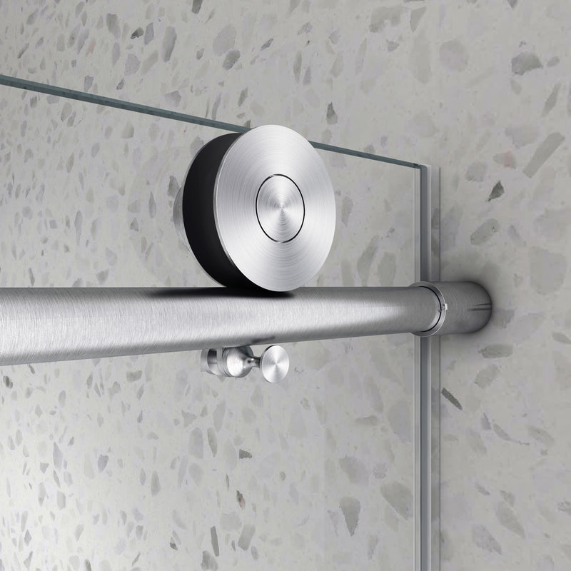 6063 Brushed Nickel Frameless Shower Door by HouseOfZazla