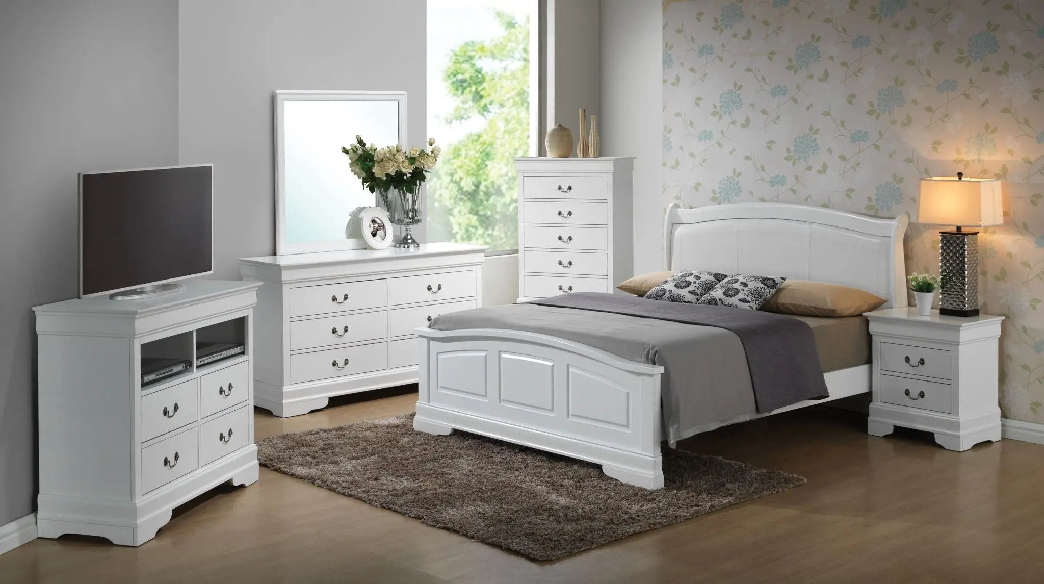 Panel Sleigh Bed Elegantly Crafted by Unique Piece Furniture