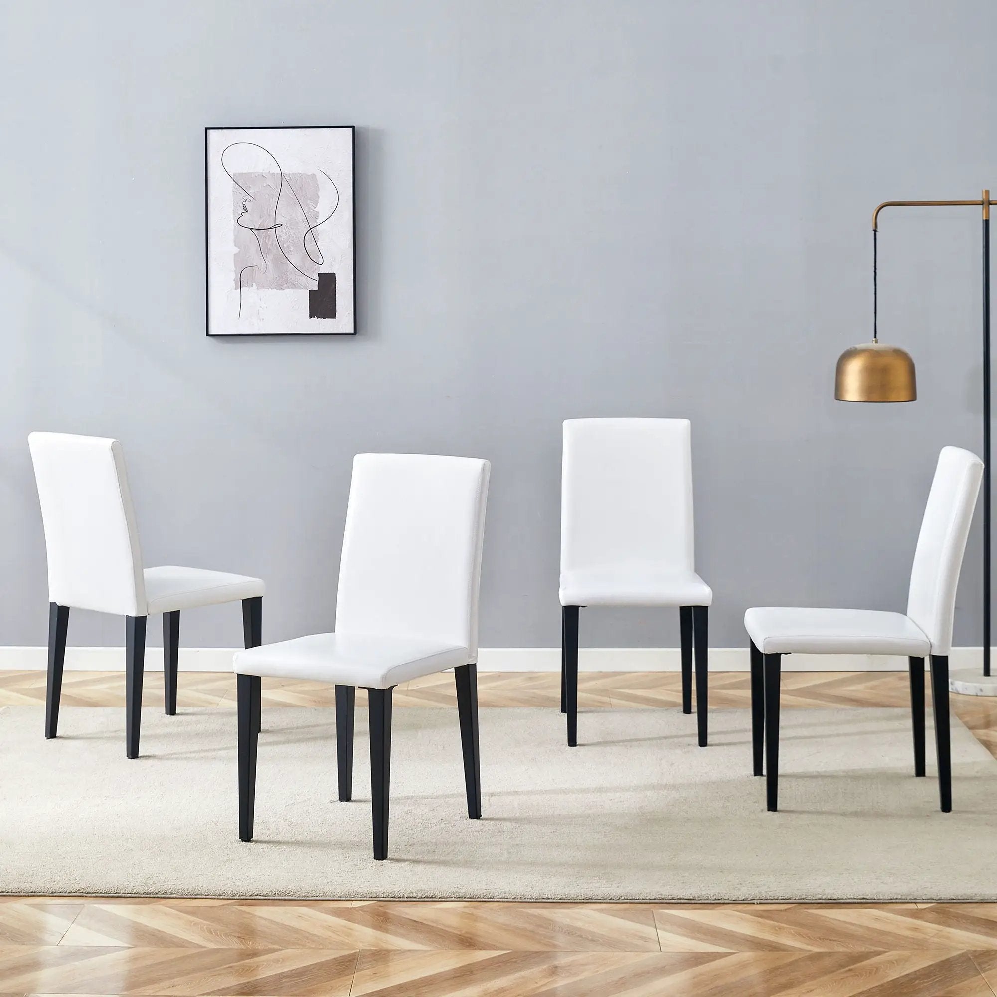 Versatile Dining Chairs With Comfortable Design And Metal Legs by Unique Piece Furniture