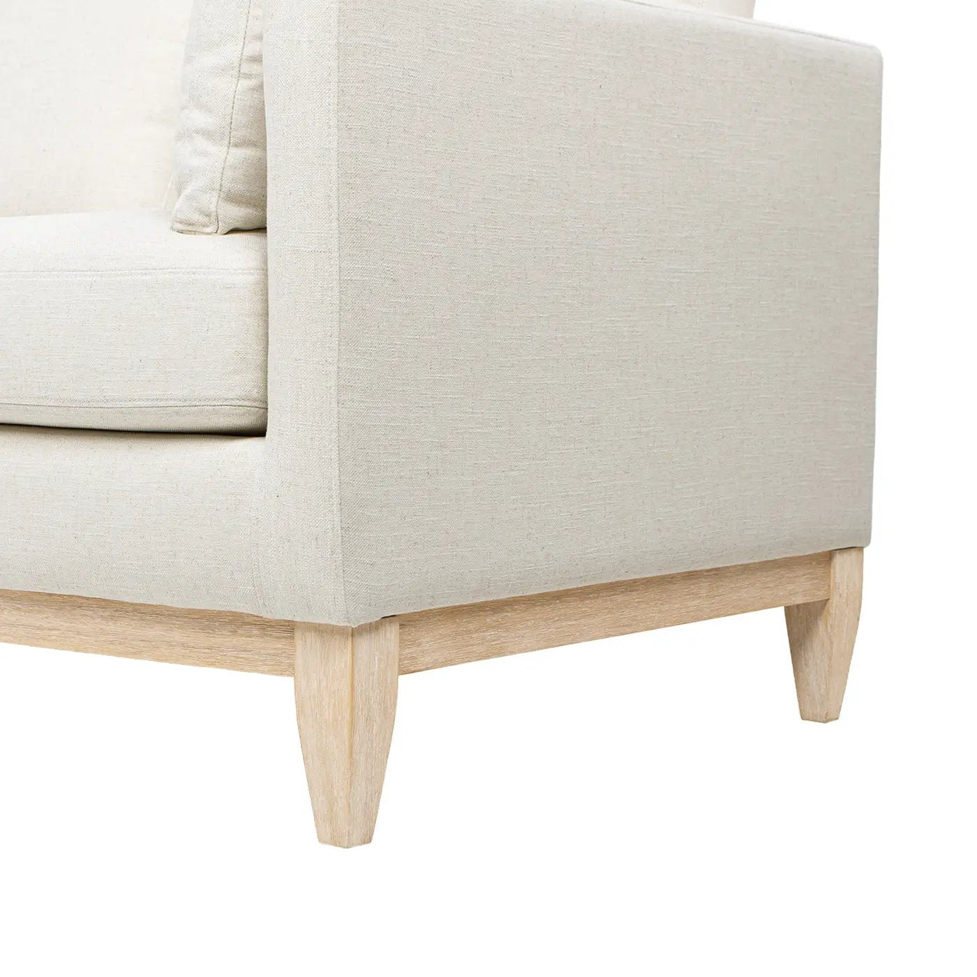 Knox 84' Modern Farmhouse Sofa, Flax White Linen by HouseOfZazla