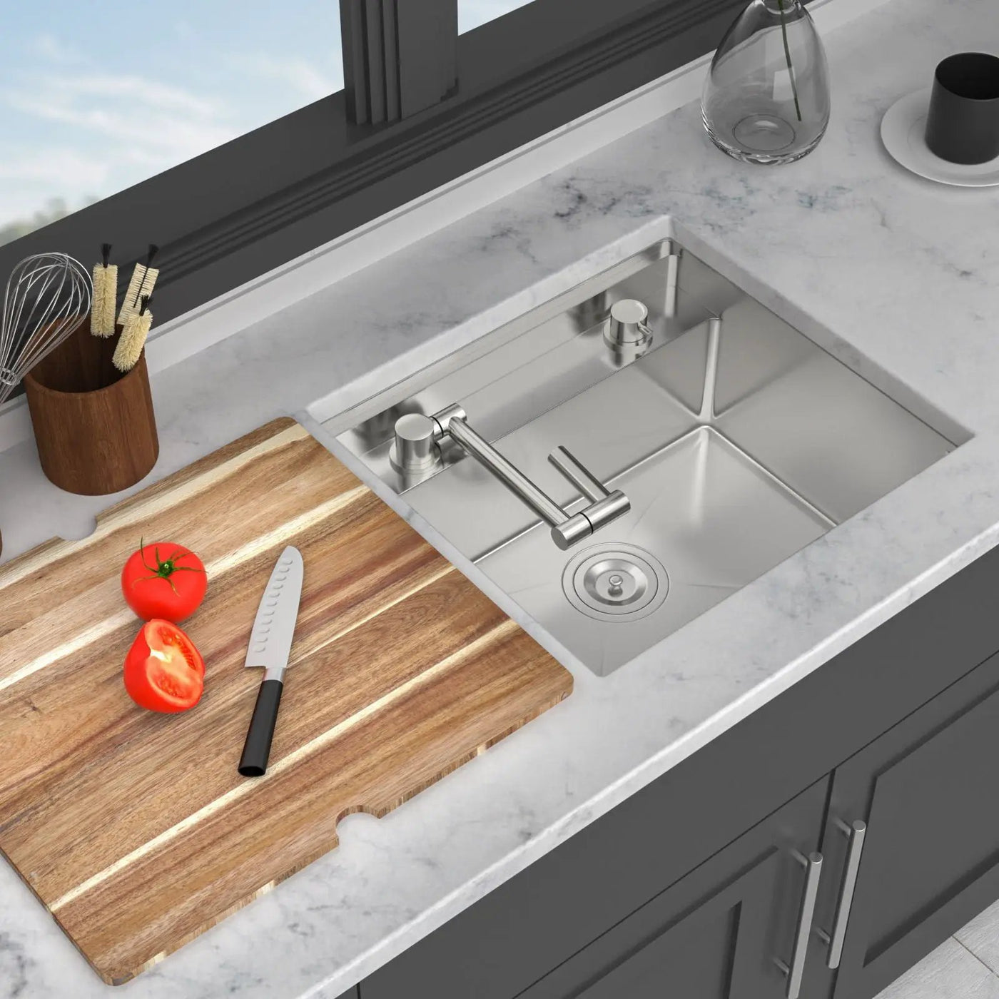 Undermount Bar Sink With Folding Faucet by HouseOfZazla