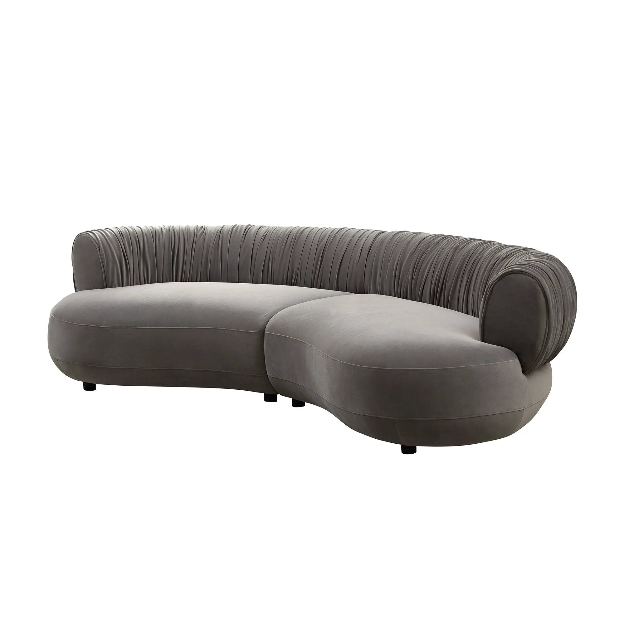 Modern Curved Sofa with Elegant Crescent Design by HouseOfZazla