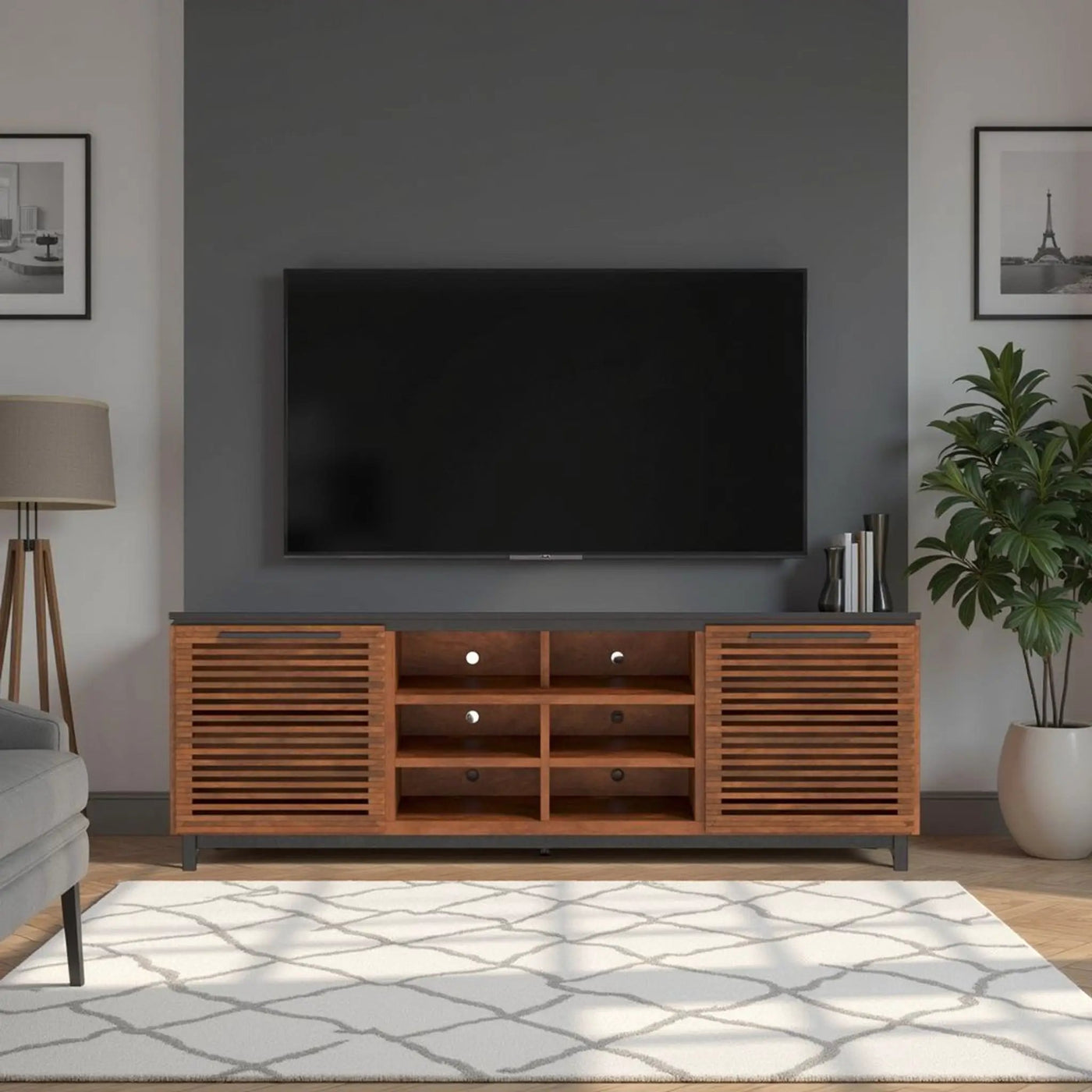 Cable Management TV Stand Console by Unique Piece Furniture