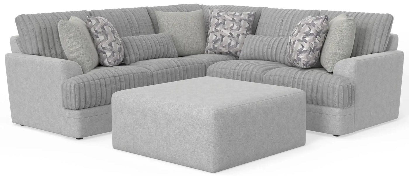 Titan - Sectional With Comfort Coil Seating, Cocktail Ottoman And Accent Pillows Included by Unique Piece Furniture